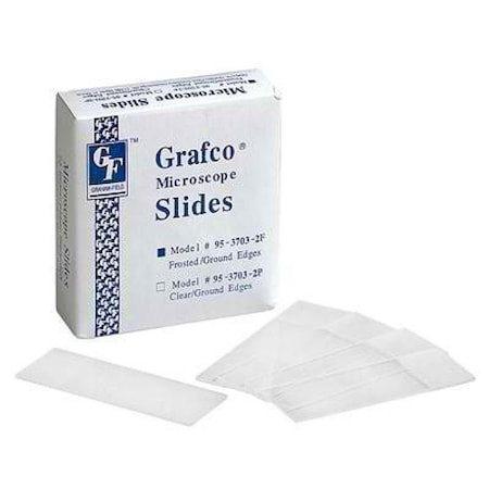 Gf Health Products 3 x 1 in. Microscope Glas Slides, Frosted 3703-2F